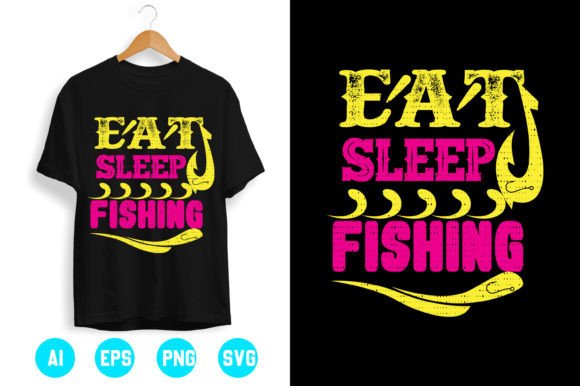 Fishing T-shirt Design 1: Graphics & T-Shirt Designs