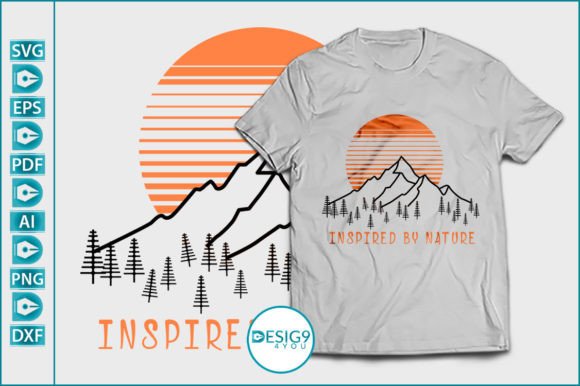 Inspired by Nature Mountain T-Shirt Graphics