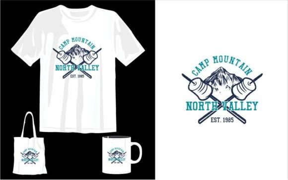 Mountain Camping Nature T-shirt Design Graphics
