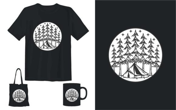 Nature Camping T-shirt Design Graphics