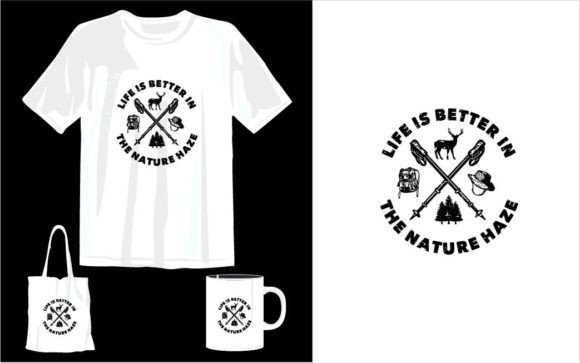 Nature Illustration Logo T-shirt Design