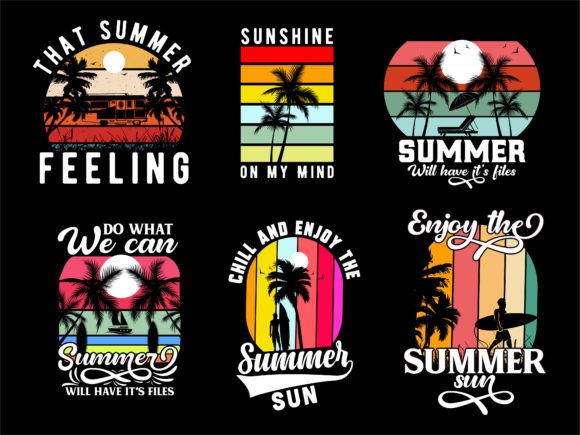 Summer Typography T Shirt Design Vector