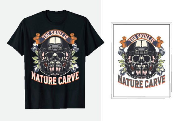 The Skulls Nature Carve Skull T-shirt Graphics