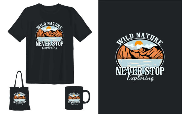 Wild Nature Illustration T-shirt Design